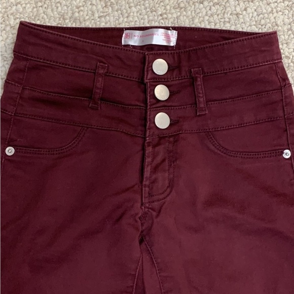 Burgundy Skinny Jeans Size 1 - Picture 4 of 10